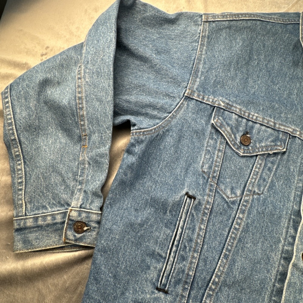 VTG Levi's Strauss & Co 70507 Reg‎ Blue Wash Trucker Denim Jacket Mens XL - Picture 5 of 16